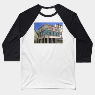 France, Blue Department Store Baseball T-Shirt